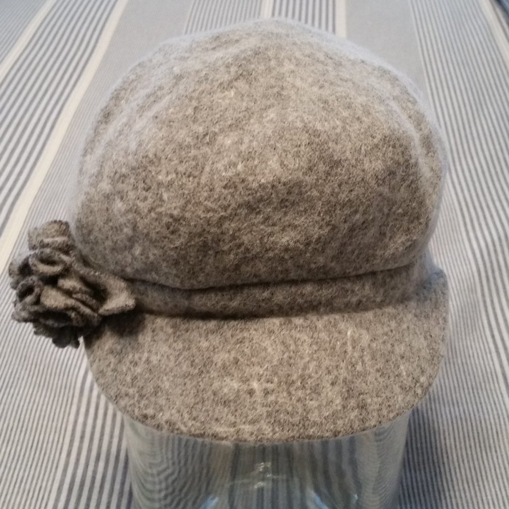 JOE BOXER GRAY CABBIE NEWSBOY WOOL BLEND HAT CAP